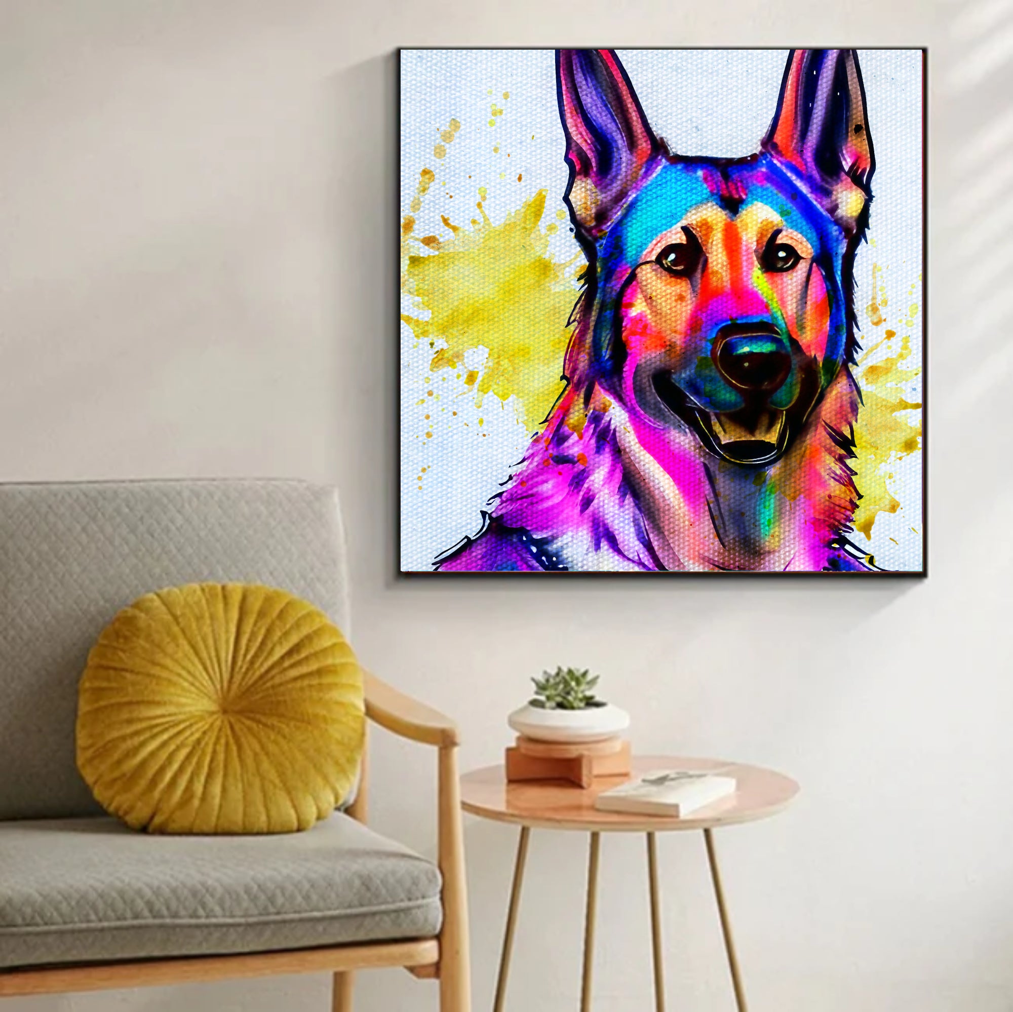 German shepherd hotsell wall art